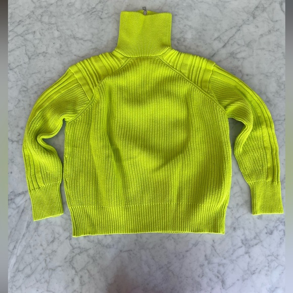 525 Neon Long-Sleeve Quarter-Zip Sweater Neon Chartreuse Sz Med - Picture 8 of 12